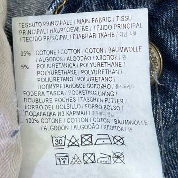 GGDB Golden Goose Women's Blue High Waisted Straight Cropped Denim Jeans Size 26 - Picture 7 of 7